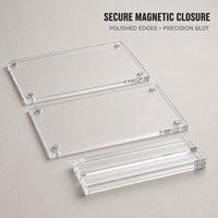 Support magnétique personnalisé en acrylique transparent pour billets de banque, billets de collection, billets, timbres et photographies