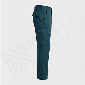 Men's Cargo Pants Flame Resistant 100% Cotton <b>Elastic</b> <b>Waist</b> <b>Work</b> <b>Trousers</b> Heat Resistant Welding Safety Wear Durable Pockets - Product Image 3