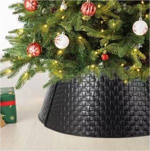 Collar de árbol de metal negro personalizado al por mayor, decoración elegante inspirada en la Navidad, soporte para árbol, decoración para el hogar, Año Nuevo, fiesta de Navidad - Product Image 2