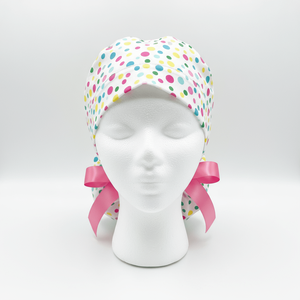 Vêtements de travail personnalisés en gros avec logo et motif, avec bonnet de travail pour infirmière à queue de cheval, doublure en satin pour médecin, infirmière, chapeau médical, taille réglable - Product Image 6