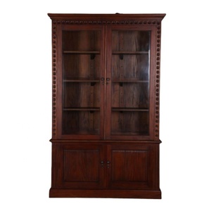 Antique Reproduction Wooden Cabinet Classic Style <b>Solid</b> <b>Wood</b> Display Case for Home Living Room School & Hotel Applications - Product Image 2
