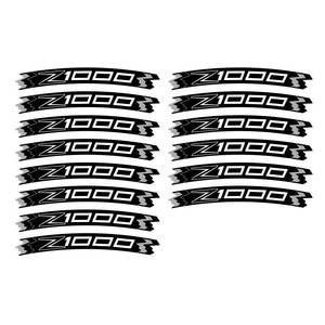 17 \ "strisce cerchio moto Kawasaki Z1000 compatibile segno giallo fluorescente - Product Image 3