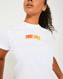 Ensemble de 2 t-shirts et shorts en coton respirant à séchage rapide pour femmes avec logo personnalisé vente en gros avec décoration à motif - Product Image 2