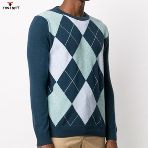 Pull en laine/cachemire à manches longues pour homme, décontracté, uni, personnalisé, tricoté, avec logo sur le devant, hiver, anti-froissement - Product Image 3