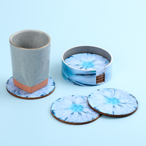 760 sous-verres en bois d'acacia antidérapants faits à la main sur des tapis de service à thé imprimés et des tampons 4 pièces pour accessoires de cuisine - Product Image 2