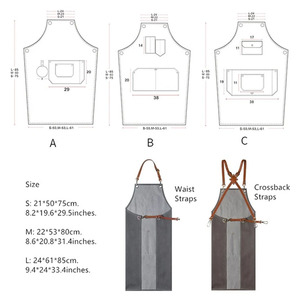 Most Demanding Men Check Print Style Waist <b>Aprons</b> For Sale Breathable Adjustable Straps Men <b>Chef</b> <b>Aprons</b> Bartender Uniforms - Product Image 6