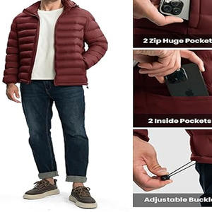 Chaqueta de Hombre con Capucha para Exteriores, Chaqueta Acolchada con Relleno de Burbujas, Chaqueta Inflable Unisex con Logotipo Personalizado para Hombre - Product Image 3