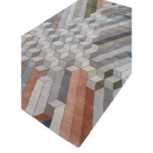 Tapis en laine et viscose tufté à la main Acar Ivory, motif géométrique TAQ-4334 pour usage domestique - Product Image 2