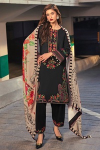 Vestidos de cuero color melocotón bordados para mujer, los más vendidos, a precio de mayoreo, ropa de invierno pakistaní, vestido salwar kameez para mujer - Product Image 4