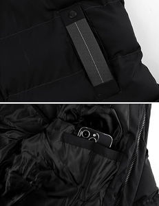 Chaqueta Larga Acolchada para Hombre, Ropa de Invierno, Chaqueta Personalizada, Diseño OEM, Chaqueta Larga Acolchada con Exterior de Poliéster para Hombre - Product Image 5