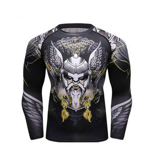 Camiseta Deportiva de Compresión Totalmente Sublimada, Lavada, para Gimnasio, Entrenamiento, Running, Capa Base de Secado Rápido y Transpirable - Product Image 1