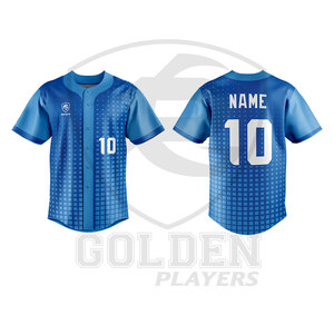 Uniformes de béisbol y softbol azul claro de calidad premium de marca nueva moda unisex conjuntos unisex de poliéster Premium - Product Image 2