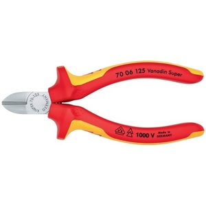 KNIPEX 125 mm VDE Multi-Component Grips <b>Side</b> <b>Cutters</b> Scissor & Shear Product - Product Image 4