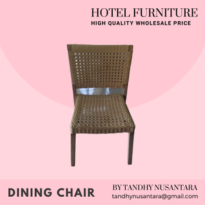 Silla de comedor de alta calidad para exteriores e interiores para hoteles y restaurantes Silla de mimbre sin brazos Muebles de comedor - Product Image 5