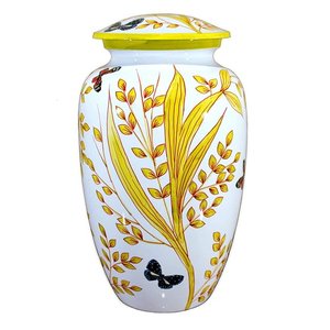 Urne funéraire noire en aluminium faite à la main de style américain pour cendres adultes Vente en gros pour Columbarium de niche - Product Image 6