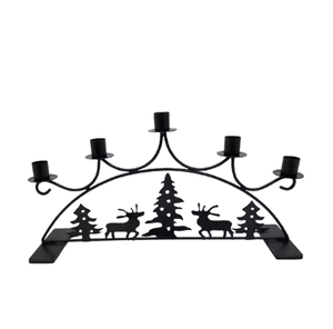 Porte-bougie moderne fini noir mat, design incroyable pour la décoration, artisanat indien fait main à prix abordable - Product Image 6