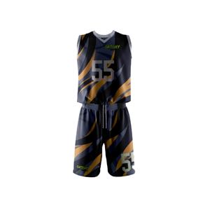 Men's Reversible Basketball Jersey <b>Set</b> Personalized Summer Uniform with Breathable Feature Plus Size Printed Technics - Product Image 1