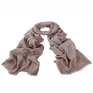 100% lana de Cachemira color personalizado bufanda de invierno de alta calidad bajo moq grande doble cara Color puro chal bufandas de mujer - Product Image 1