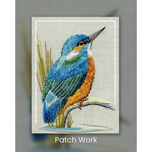 Patchwork d'oiseaux colorés à coudre ou thermocollant, accessoire brodé pour vêtements, chapeaux, motifs faits main Cœur et Fleur pour PVC, toile, feutre - Product Image 1