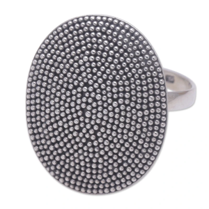 Anillo de cóctel de plata esterlina hecho a mano Unisex, banda deslumbrante fina para mujer, ajuste de bisel de fiesta de aniversario de boda a granel - Product Image 1