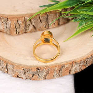 แหวนไคยาไนต์มอสธรรมชาติเงินสเตอร์ลิง925ประดับอัญมณีทรงหลวมสวยงาม - Product Image 6