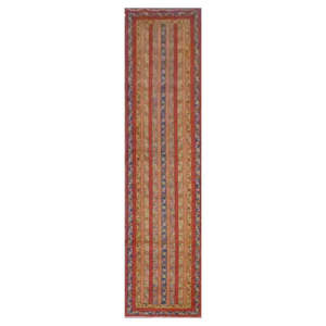 Hand Knotted One Of The Kind Peshawar And Khotan Rug 12'5 x 2'8 Pes_Kho_304 - Product Image 1
