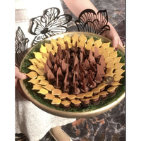 Plats de service à chocolat au design standard, assiette de service à chocolat en acier inoxydable martelé de qualité exclusive à un prix attractif