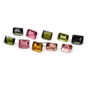 4x6mm Tourmaline Baguette Cut Pierres Précieuses À Facettes Calibré Naturel Multi Tourmaline Pierre Lâche Pour La Fabrication De Bijoux De L'Inde - Product Image 6