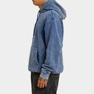 Sweat à capuche vintage personnalisé pour homme, 400 g/m², lavage à l'acide, tissu polaire lourd, sweats à capuche personnalisés - Product Image 5