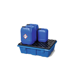 Piccola vasca di contenimento in polietilene (PE), capacità di 60 litri, con griglia - Product Image 2