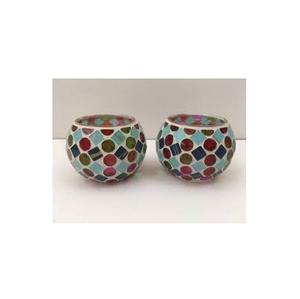 Cadeau de noël, porte-bougie en mosaïque, Votive, verre de haute qualité, craquelé, pour la décoration de la maison, décor de fête de mariage - Product Image 1