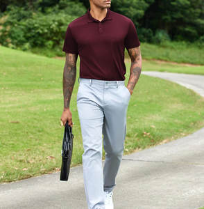 Precio al por mayor de los hombres cómodos de gran tamaño para Polo camiseta etiqueta privada personalizada tela de punto sólido - Product Image 4