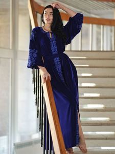 Vestido largo de estilo ucraniano para mujer, manga larga, bordado, a la moda - Product Image 3