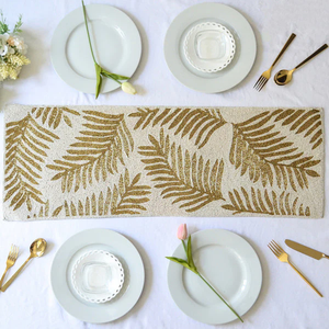 Elegante corredor de cuentas bordado camino de mesa para Hotel boda mesa de comedor uso hecho a mano clásico decoración Floral corredor disponible - Product Image 1