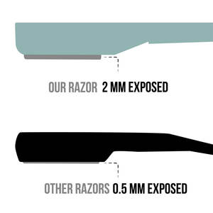 Maquinilla de afeitar de peluquero de borde recto americano plegable con mango de madera de Color oscuro de acero inoxidable de alta calidad con caja o bolsa - Product Image 3