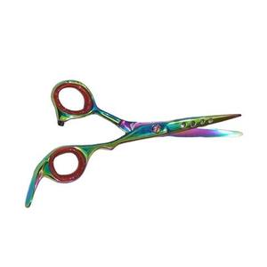 Tijeras profesionales de alta calidad para el cuidado de mascotas de acero inoxidable con revestimiento multicolor de titanio con reposapiés - Product Image 6