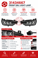 Ensemble de feux antibrouillard LED avant droit 31434667 pour Volvo S90 XC60, remplacement du pare-chocs avant, pièces d'éclairage automobile