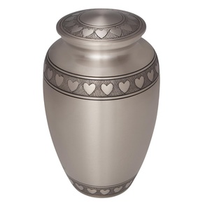 Urnes funéraires décoratives en étain, cœur gravé, en métal massif, fournitures funéraires, urnes en métal pour cendres commémoratives, pots - Product Image 5