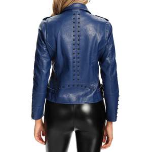 Vestes en cuir véritable pour femmes Automne Streetwear Style Motorbike Outdoor Clothing Chaquetas De Mujer Zipper Vestes pour femmes - Product Image 5