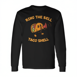 Camiseta de Manga Larga con Diseño 'Ring the Bell' para Amantes y Preparadores de Tacos con Diseño de Concha de Taco para Promociones Eficaces - Product Image 3