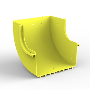 Khay cáp quang 200 <span class=keywords><strong>mm</strong></span> ABS cho trung tâm dữ liệu thiết kế lõm màu vàng với hệ thống chống cháy tự dập tắt - Product Image 2