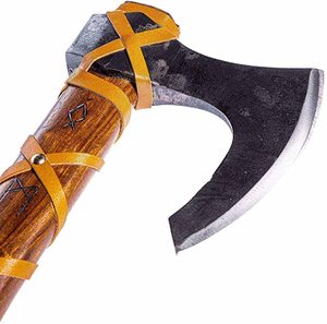 Hacha vikinga de acero al carbono de nuevo diseño de alta calidad a la venta hacha vikinga de acero al carbono para exteriores personalizada, SCL - Product Image 1