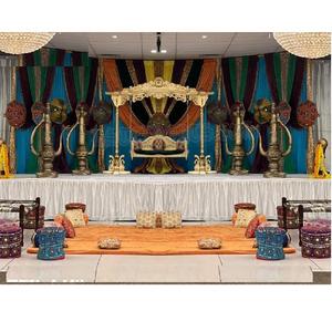 Sangeet De BODA musulmán, escenario De ceremonia con Swing, temática Mughal, decoración nocturna para escenario, recepción De boda musulmana - Product Image 1