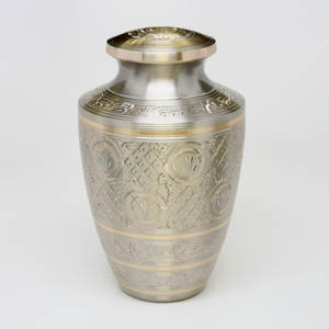 Adult Cremation Urn Human Ashes Elegant Metal Funeral <b>Memorial</b> Ash Holder Polished Finish Prisma Designs Leak-Proof Sustainable - Product Image 5