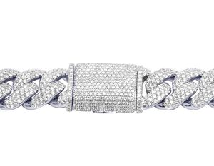 Trendy Necklace S925 <b>Silver</b> VVS Clarity Moissanite Round Diamond <b>Cuban</b> <b>Link</b> <b>Chain</b> For Men - Product Image 5