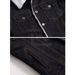 Street Wear Factory Design Sherpa Jeans Jacket Para la venta Diseño personalizado Hombres Use Sherpa Jeans Jacket - Product Image 5