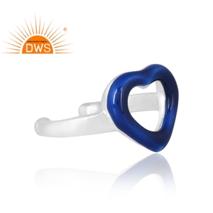 แหวนเงินแท้ 925 ประดับเคลือบสี ดีไซน์ใหม่ สำหรับผู้หญิง ของขวัญสำหรับเธอ ผลิตโดยผู้ผลิตเครื่องประดับตามสั่ง - Product Image 4