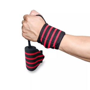 สายรัดข้อมือยกน้ำหนักแบบยืดหยุ่นพร้อมโลโก้สั่งทำพิเศษจากผู้ผลิต คุณภาพพรีเมียม ผลิตจากโพลีเอสเตอร์เนื้อนุ่ม ระบายอากาศได้ดี เหมาะสำหรับฟิตเนสและยิม - Product Image 2