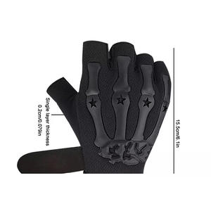 ถุงมือครึ่งนิ้วทางยุทธวิธีถุงมือหนังแท้จากปากีสถานถุงมือป้องกันการปีนเขากลางแจ้งโลโก้ออกแบบได้ตามต้องการ - Product Image 2