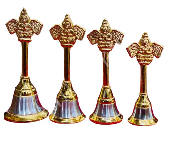 Латунный Цельный металлический колокольчик с золотой полировкой ручной работы, лучшие высококачественные материалы Pooja